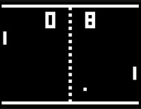 Picture of the Pong video game from 1972